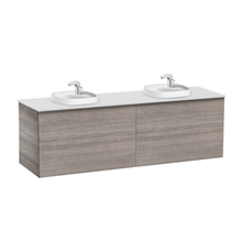 Mobile Bagno Doppio Lavabo 160 Cm.Mobile 160cm Con Lavabo Soprapiano Fineceramic Beyond Roca